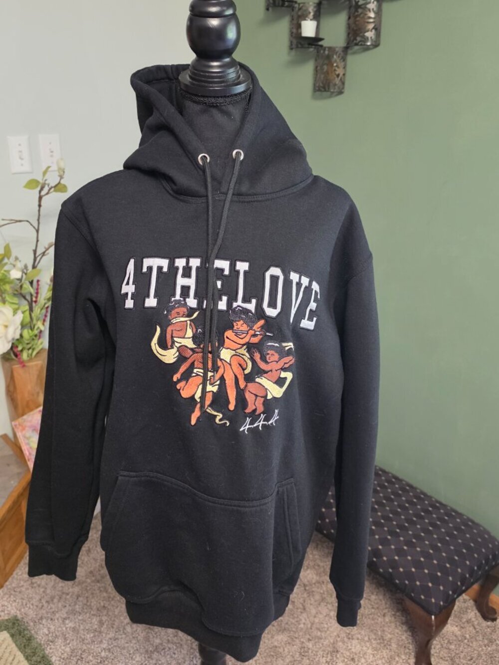 4TheLove Minneapolis Black Angel Cherub Graphic Hoodie XL – 444 @4thelove612